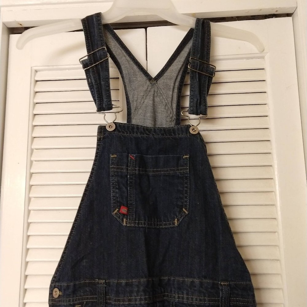 Dickies Denim Cargo Overalls, Size 11